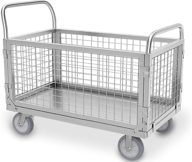 かご台車 縦型 ワイド W1100×D800×H1700mm 物流 倉庫 594 かご台車 縦